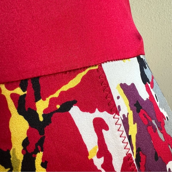 Patrizia Guidi Floral & Red Gown – Size 42 (US 6) - Picture 5 of 13